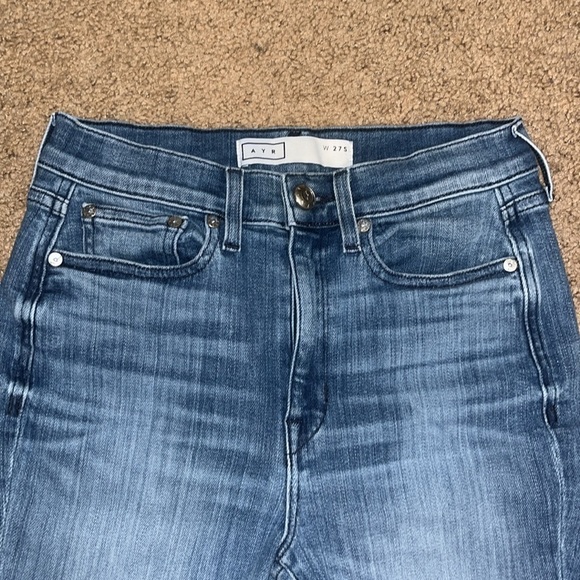 AYR The Bomb Pop Frayed Hem High Rise Jeans 27 Petite / Short - Picture 4 of 11